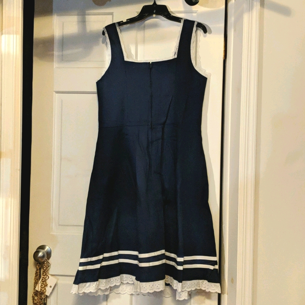 TORRID NAVY AND WHITE ANCHOR DRESS Sz 14 - Picture 2 of 4